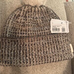Lululemon Brown and Cream Knit Beanie